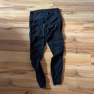 Lululemon mid rise tights with mesh panel